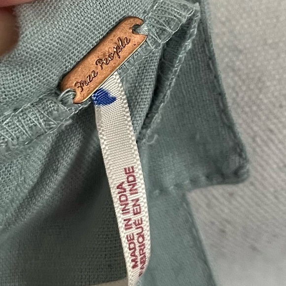 Free People • Ruffled Light Blue Lara Dress Criss Cross Back - Picture 9 of 11